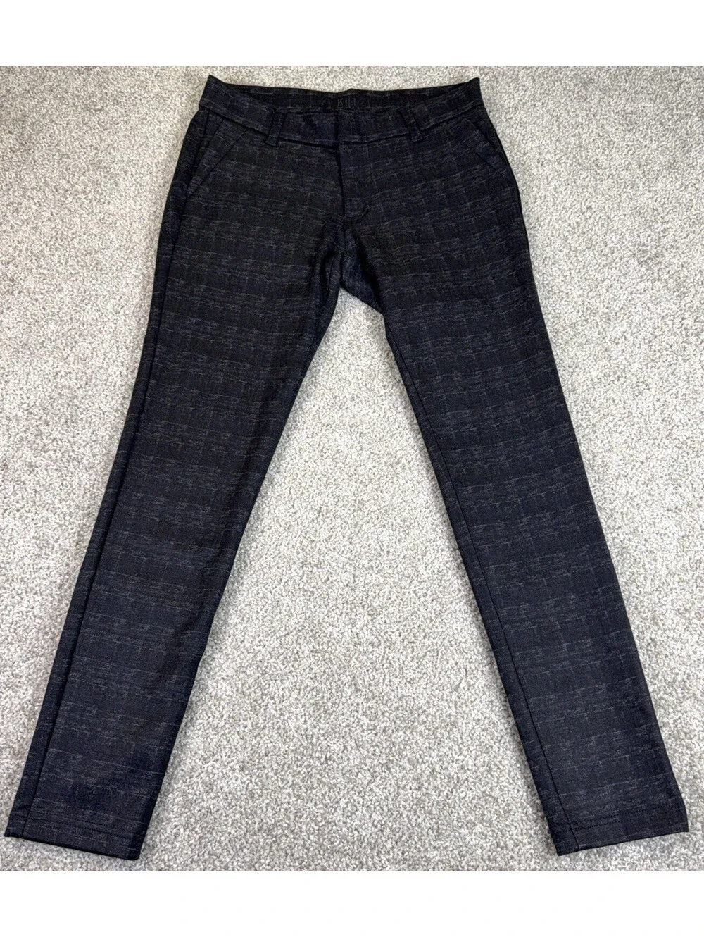 Kut From The Kloth Pants Size 4P Black Grey Ellery Slim Straight Skinny Chic